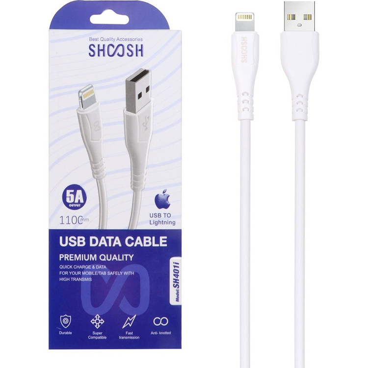 کابل شارژ 1.1 متری فست آیفون Shoosh